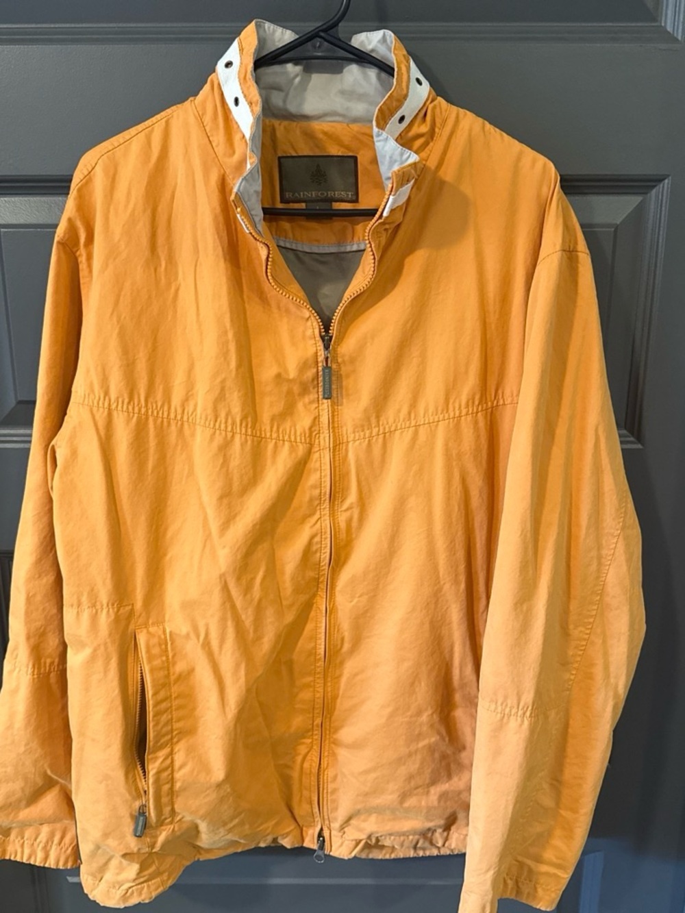 Rainforest Mustard Gold Lightweight Full-Zip Utility Jacket Large